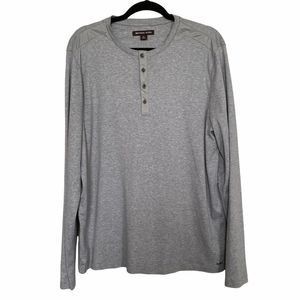 Michael Kors Sz XL Gray Knit Henley Long Sleeve